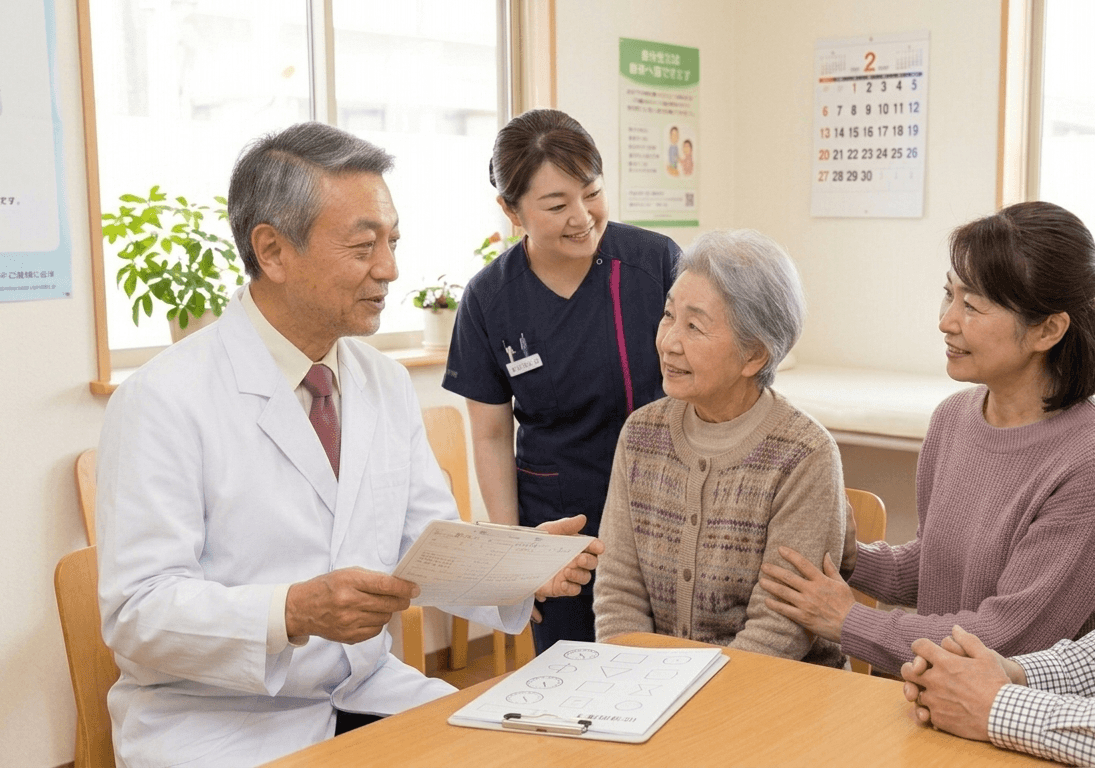 白水先生と相談に来た患者家族